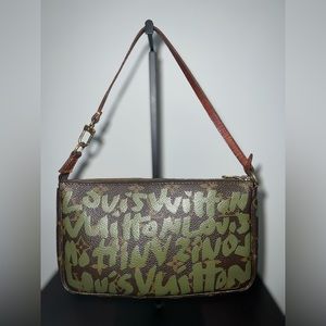 Louis Vuitton x Stephen Sprouse Green Monogram Graffiti Pochette